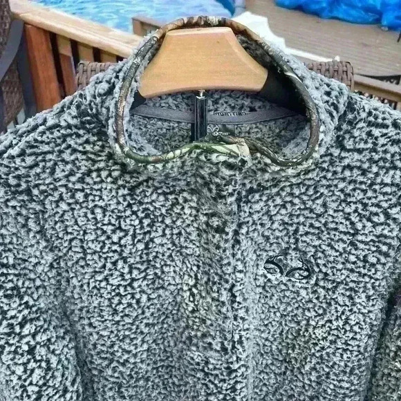 Real tree by Colosseum women’s large jacket 1/4 button pullover Sherpa fleece - Picture 4 of 14